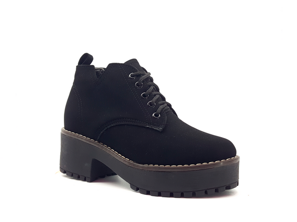 Botin discount negro gamuza