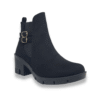 Botines con Hebilla Ante Negro #900