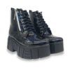 21 Botas De Plataforma Con Cierre Tornasol Negro #3000
