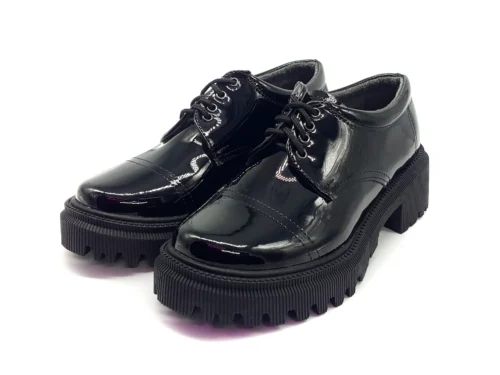 Zapatos Choclos Charol Negro #250