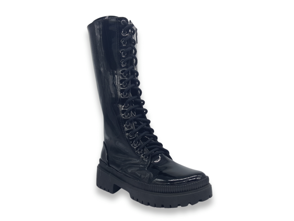 Botas Largas Charol Negro #903