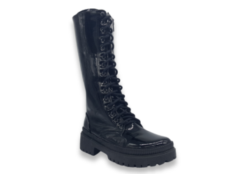 Botas Largas Charol Negro #903