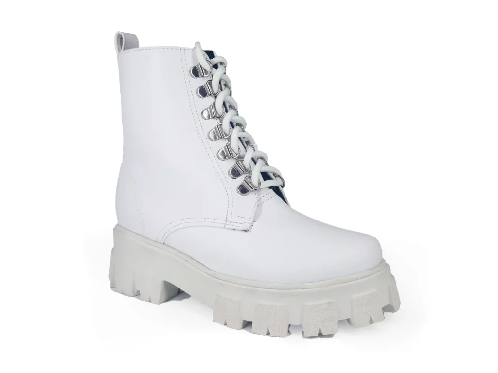 Botas De Plataforma Vinipiel Blanco #500