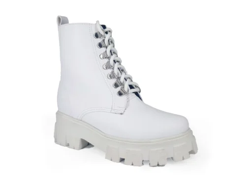Botas De Plataforma Vinipiel Blanco #500