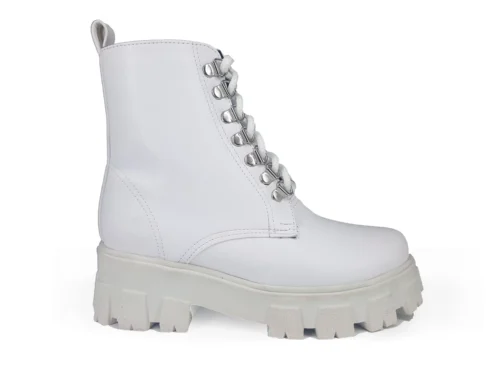 Botas De Plataforma Vinipiel Blanco #500