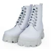 Botas De Plataforma Vinipiel Blanco #500