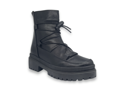Botas Con Lazos Vinipiel Negro #800