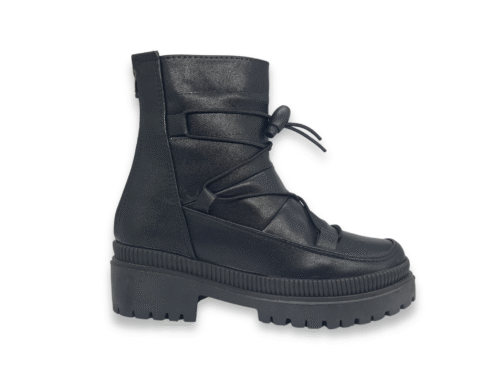 Botas Con Lazos Vinipiel Negro #800