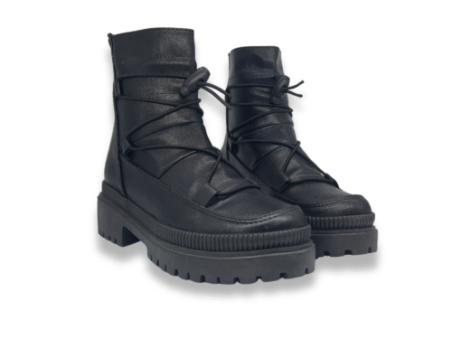 Botas Con Lazos Vinipiel Negro #800