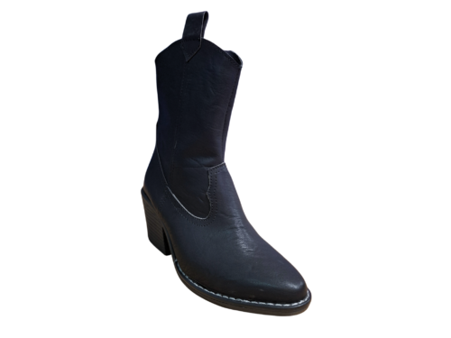Botas Vaqueras Vinipiel Negro #777