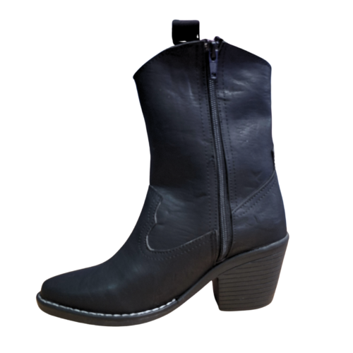 Botas Vaqueras Vinipiel Negro #777